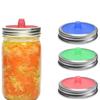 5pcs With Metal Ring Mason Jar Lid Sealed Wide Mouth Jar Cover Silicone Fermenting Lid  Coffee Bean