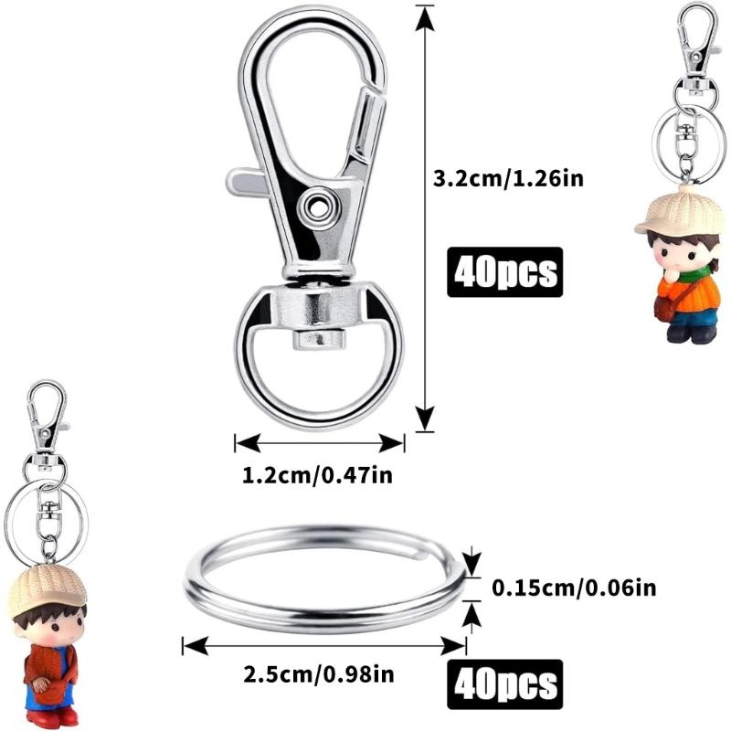 Creative Handmade Keychain Kits with Iron Materials for Personalised Accessories Easy Assembly Key Chain Hooks