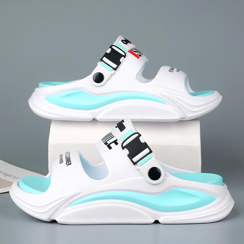 Sandales d'été pour hommes, pantoufles d'extérieur, plage, confortables, épaisses, sabots souples, chaussures décontractées pour hommes, chaussures de jardin pour hommes et femmes, sandales de plage