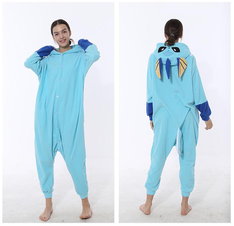 Anime Kigurumi Damen-Pyjama Einteiler Hausanzug Erwachsenen-Pyjama-Anzug Jumpsuit Niedlicher Overall Party-Outfit Schlafanzug