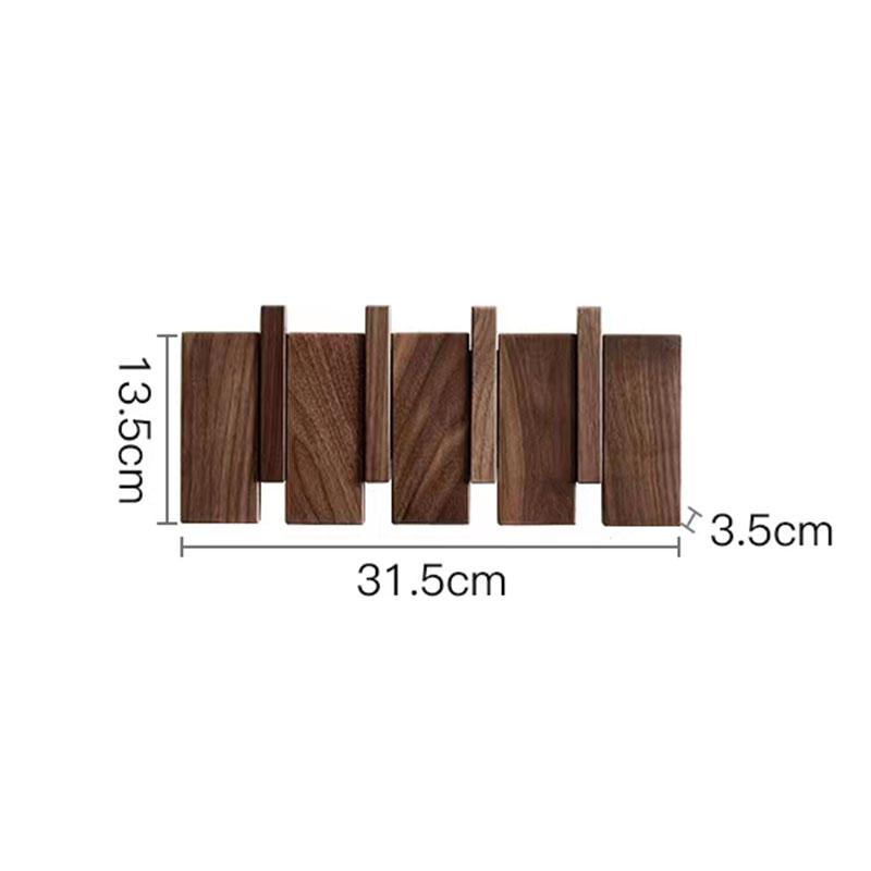 

Solid Wood Coat Rack Entrance Hall Clothes Bag Storage Hanging Hook Wall Mounted Clothing Organizer Hanger with Magnetic Suction