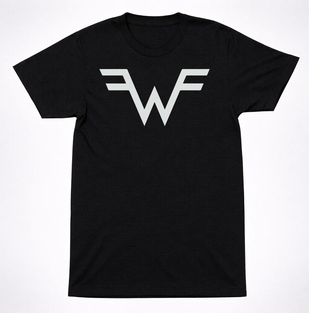 Weezer Flying W Logo T-Shirt Winged Symbol Minimal Alt Rock Indie Band Tee S