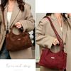 2025 New Large Capacity Suede Frosted Women's Handbag Retro Mom Bag Single Shoulder Crossbag Casual Simple Top-Handle Tote