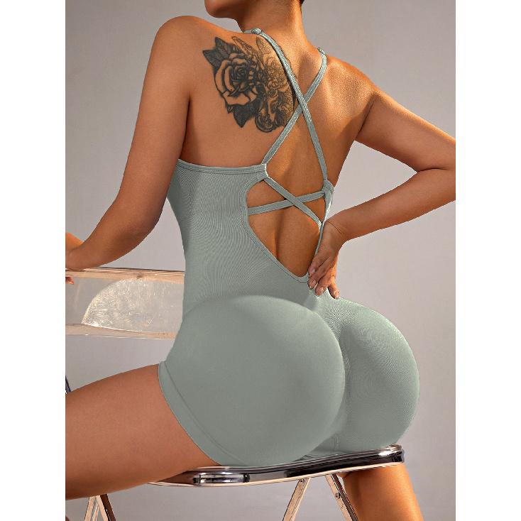 Verano Casual Algodón Puro Alta Gama Ropa Exterior Fitness Secado Rápido Traje de Ejercicio Yoga Mono