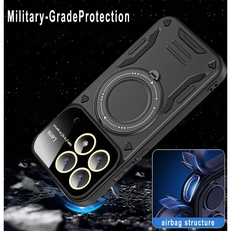 Magnetic Ring Holder Case for Redmi A3 Note 13 Pro Plus 4G 5G Xiaomi Poco X6 Pro X6 13T Stands Magsafe Len Full Mirror Shockproof Cover