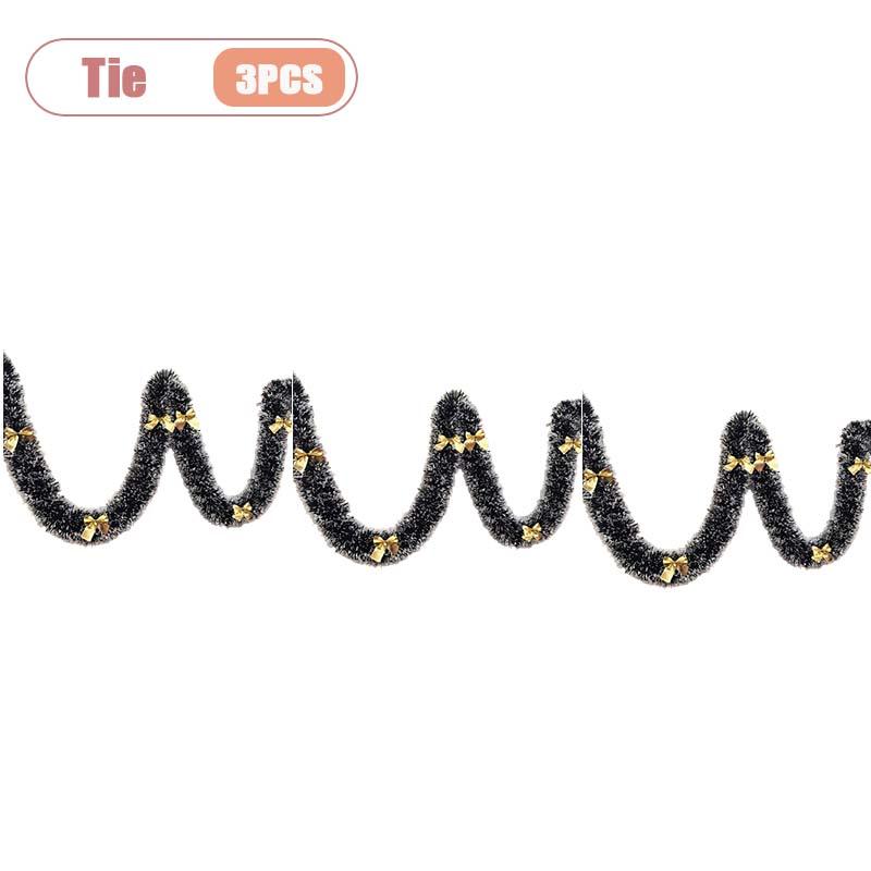 2M Christmas Garland Tinsel Decoration Green White Edge Snowflake Hanging Ornament Party Mall Kindergarten Home Festival Decor