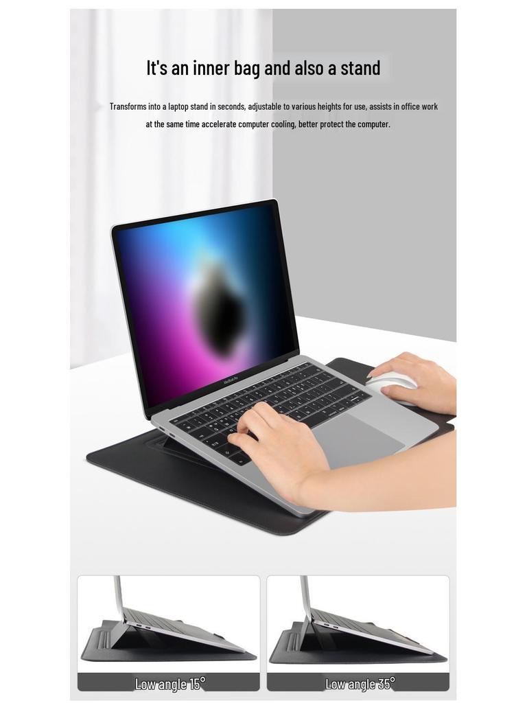 14" Apple/Huawei Waterproof Laptop Sleeve with Adjustable Stand