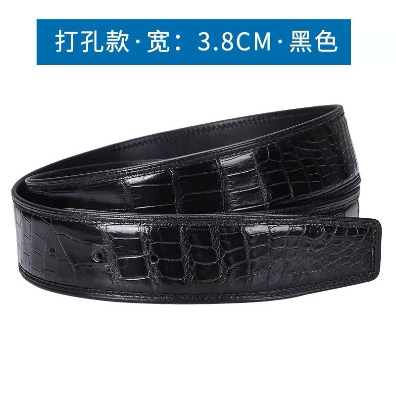 Alligator Leather Belt Does Not Take The Lead, Smooth Buckle Belt Body Does Not Buckle, Headless Men'S Belt Strip, High-End Leather