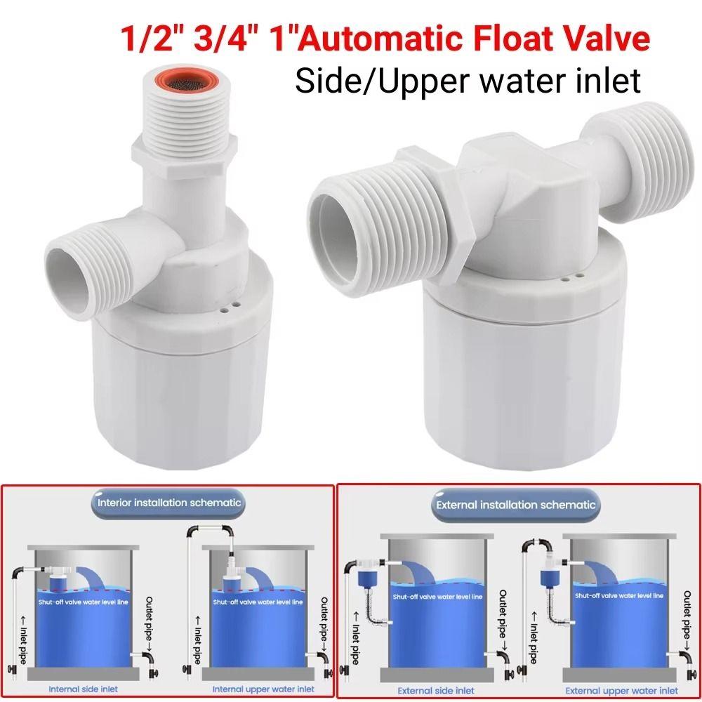 1Pcs Straight-Through Floating Ball Valve Inside Plug-in Male Thread Water Level Control Valve 1/2" 3/4" 1" Tank Valve