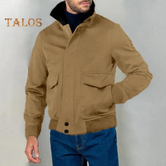 Осенне-зимняя мужская куртка с плюшевой строчкой — фото 5