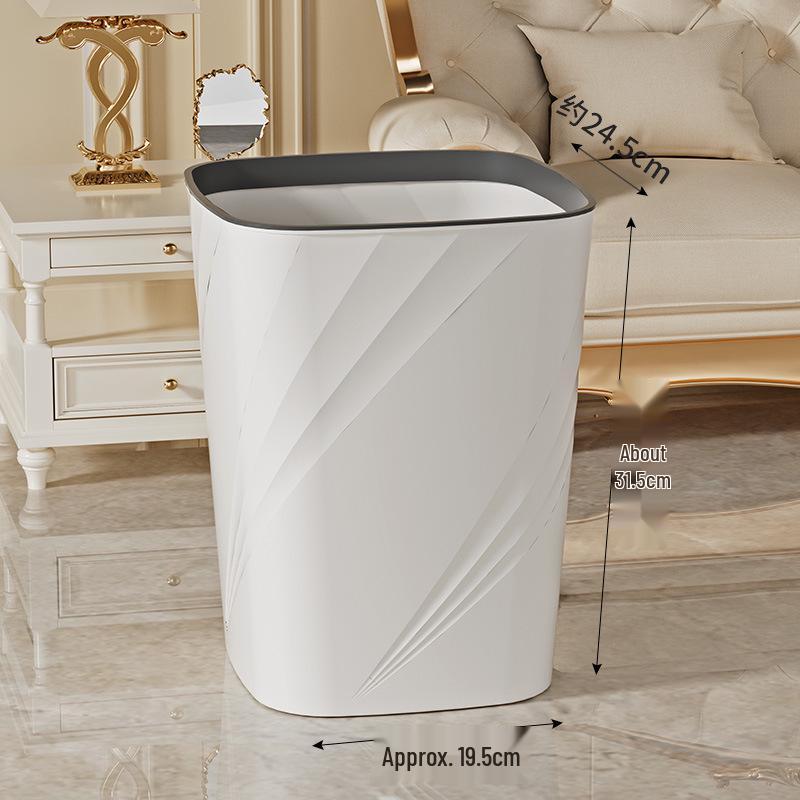 Large Capacity Lidless Trash Can for Home & Office - Suitable for Bathroom, Kitchen, Living Room