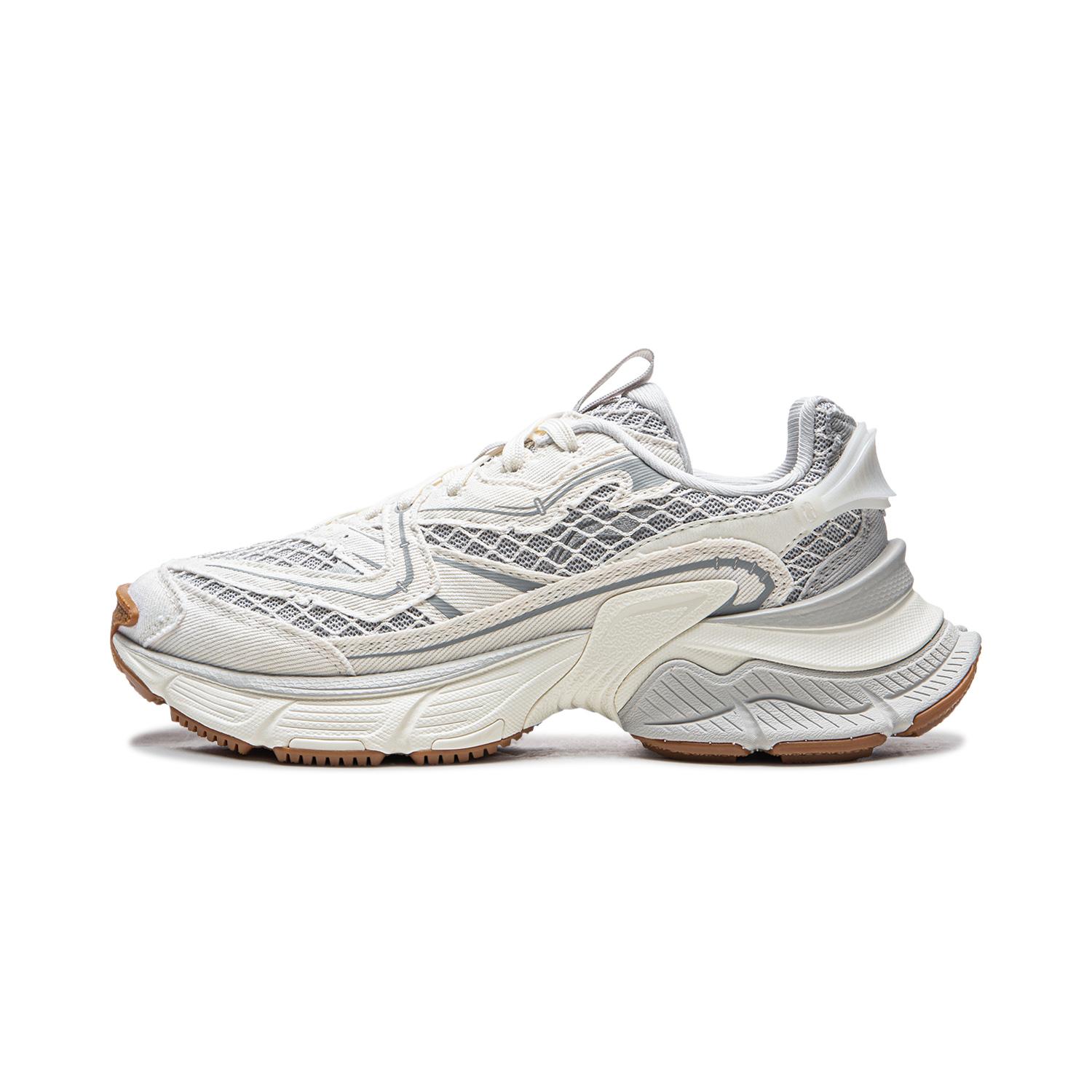 

Li Ning Xingji Cushioning Abrasion Resistant Breathable Low top Chunky Sneakers Women s White Gray AGCW088-3 39