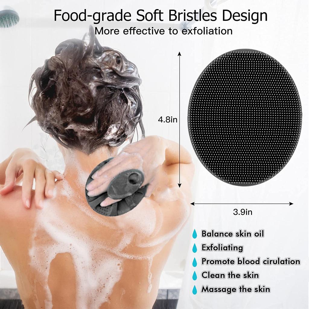 Luma Gentle Exfoliating and Massage Soft Silicone Body Cleansing Brush Shower Scrubber for All Kinds of Skin