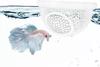 Aquarium schwebende Höhle Fisch Garnelen Versteck Unterschlupf 3-in-1 Hängematte Futterring & Ruheplatz für Betta kleine Wassertiere