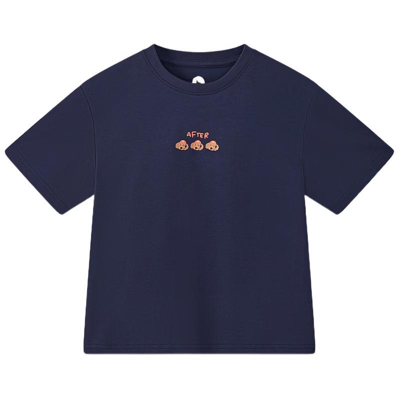 MQD Boys' Cooling Letter Print Street Style Short Sleeve T-Shirt