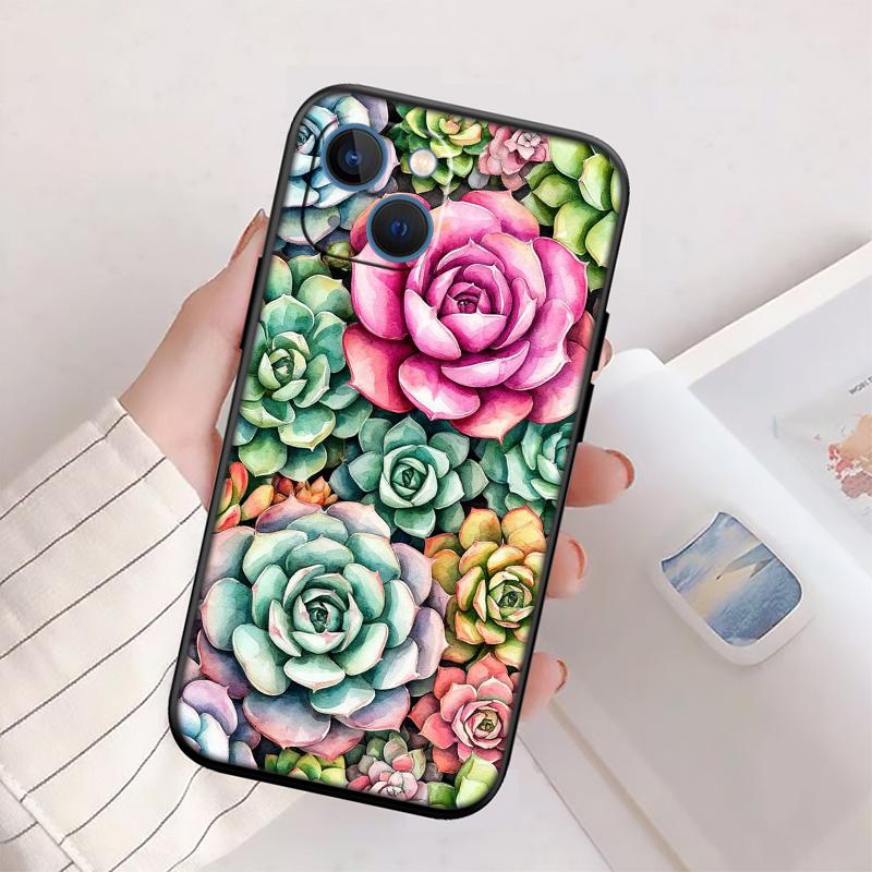 

BH48 Watercolour Cacti Succulent Phone Case for Samsung Galaxy S20 S21 S22 Ultra FE + Plus A21S A22 A24 A25 A26 A30 A30S A31 Galaxy S21+ 5G