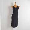 Pure Color Minimalist Elegance Sleeveless Vest Knitting Dress Women's Clothing Summer Slightly Transparent Loose Slim Looking Bottoming Hip Skirt