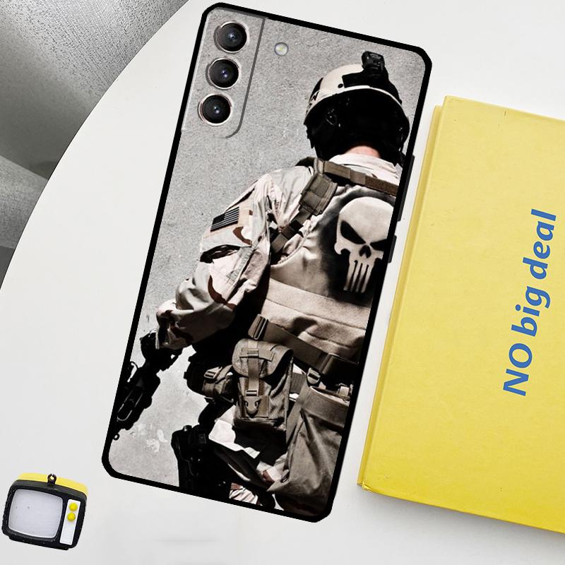 Militär Armé Specialstyrkor Telefonfodral För Samsung Galaxy S25 S26 Ultra S20 S21 S22 S23 Plus S24 Ultra S10 S25 FE Skydd