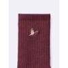 Gu Style Heat High Ankle Socks  Embroidery 