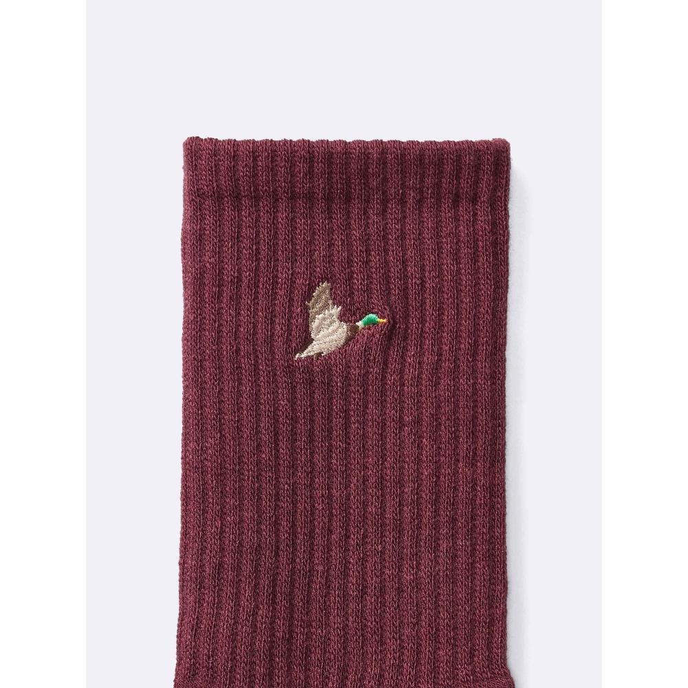 Gu Style Heat High Ankle Socks  Embroidery 