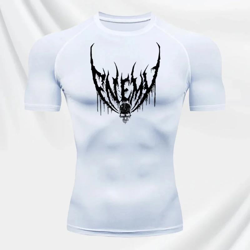Herren Sommer Sportbekleidung Laufen und Radfahren Enges Kompressions-T-Shirt Hohe Elastizität Outdoor-Sport Komfortables Kurzarm-Top zum Joggen