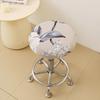 Creative Printed Round Stool Cover Stretch Chair Slipcover for Home Office Decoration Soft Washable Seat Protector Chair Cover