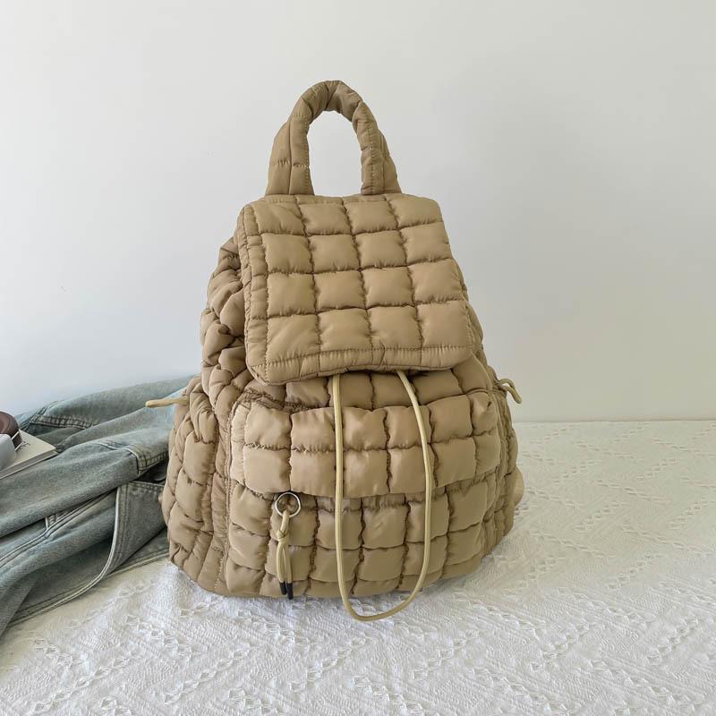 Schoolbag1011 Summer New Pleated Cloud Bag Women's Korean Version Niche Bubble Large-capacity Cotton Bag Casual Backpack