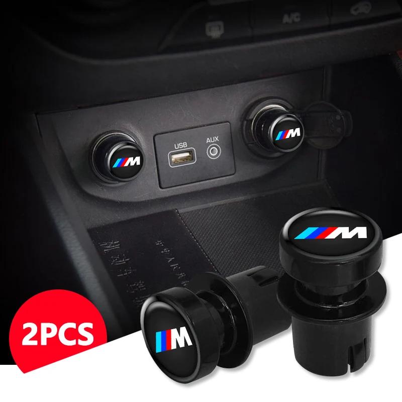 Car Sticker Hot 2025 2pcs Car Cigarette Lighter Cover Eject Button Dust Cover for BMW X1 X3 X4 X5 E46 E90 F20 E60 E39 F10 M1 M2