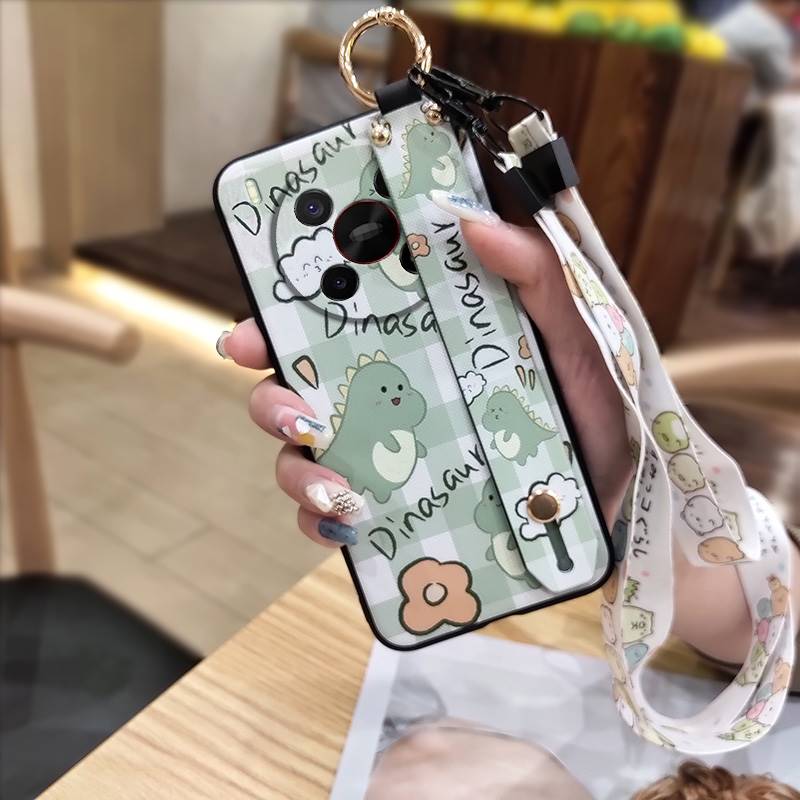 Cartoon Ring Phone Case For ZTE Blade V70 Max/Nubia V70 Max Shockproof Wristband Phone Holder Wrist Strap Silicone Cute