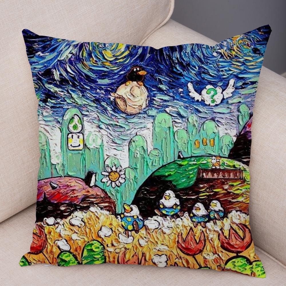 Original Decorative Cushion Cover Abstract Swirl Pattern with Animal Motif Soft Square Pillow Home Living Accessory xcm