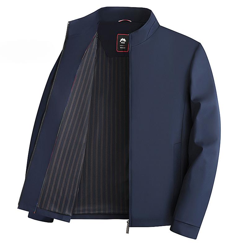

New Men s Jacket Spring and Autumn Jacket Middle-aged High-end Business Casual Jacket Dad Lapel Top 4XL