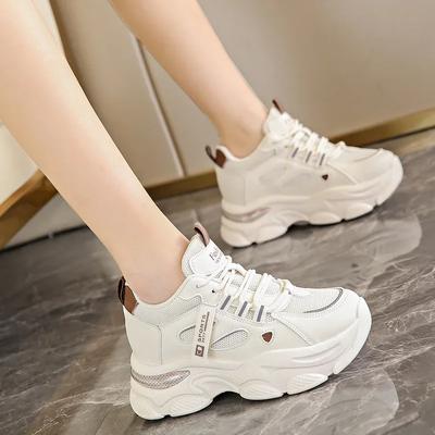 Oddychające masywne sneakersy damskie modne buty sportowe na grubej platformie dla kobiet wiosenne Zapatillas De Deporte Tenis Feninino