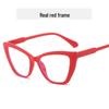 Leopard Print Cat Eye Color Block Glasses, Women's Retro Style, Prescription Compatible, Anti-Blue Light Frames.