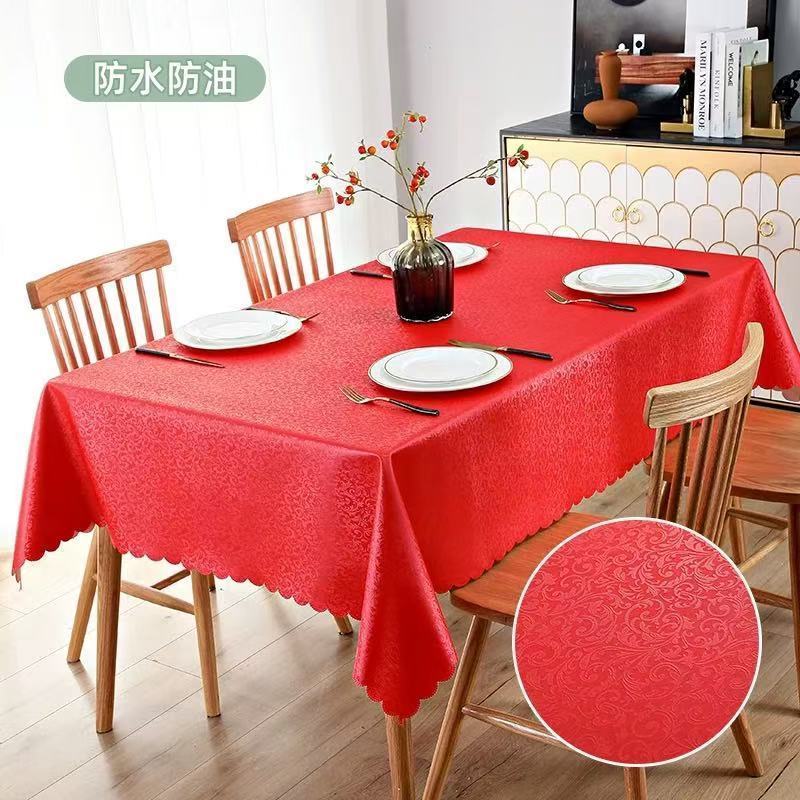 High end countryside style hotel wedding tablecloth Non washable household tables mat Printed design rectangular desk cover
