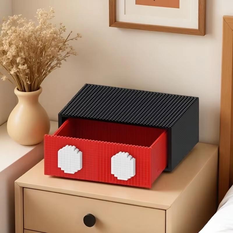 Disney Mickey Mouse Building Blocks Toy Sitting in Drawer Mickey Mouse Building Blocks Toy Connecting Building Blocks Birthday Gift
