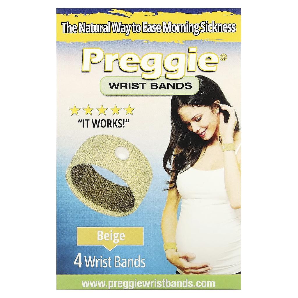 Preggie Wristband, Beige, 4 Wristbands