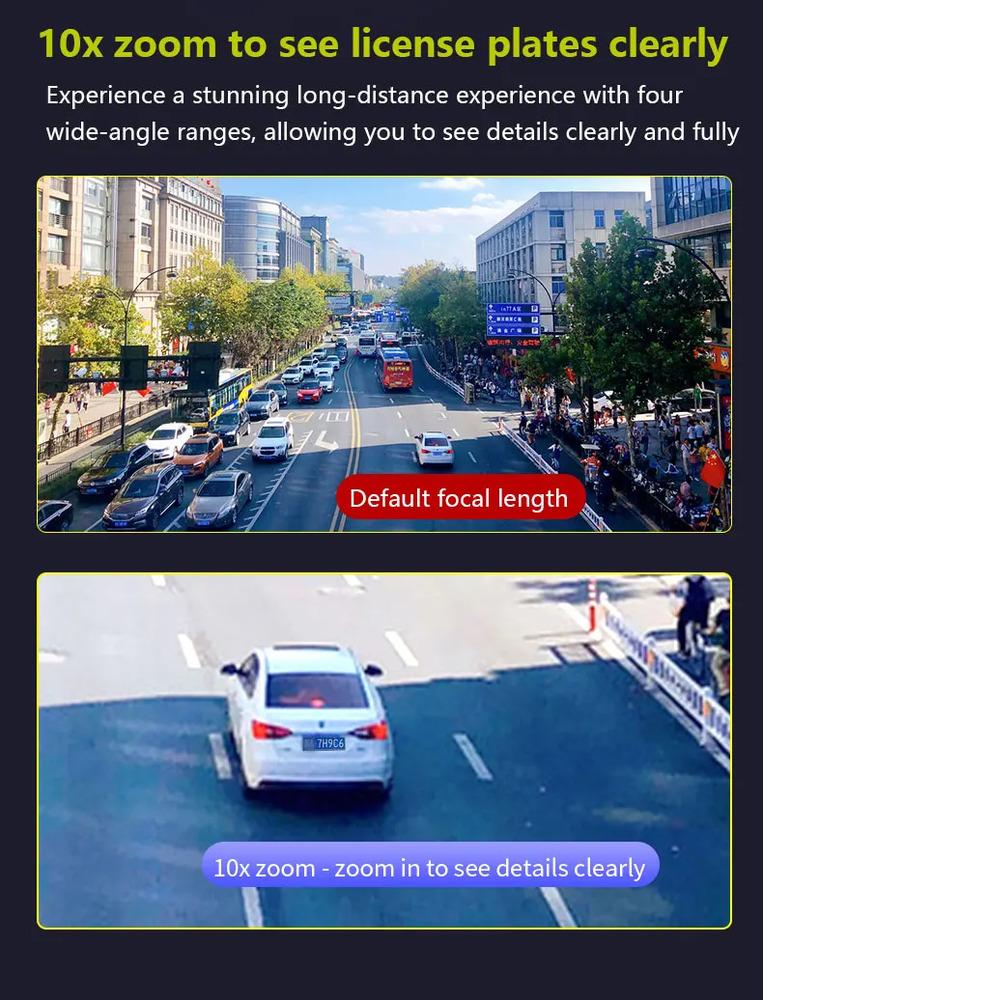 6K 12MP WiFi Venkovní 10x Zoom Tříobjektivová PTZ Video Dohled Ochrana Zabezpečení 4K IP Kamera Chytrá Bezdrátová CCTV Kamera