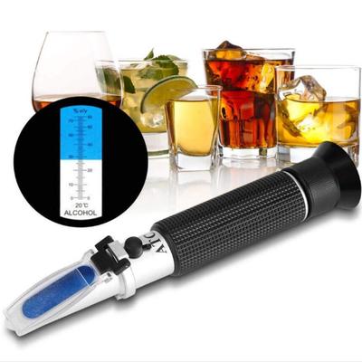 Handheld 0-80% Alcohol Refractometer For Spirits Household Liquor Brewing Refractometer Alcohol Concentration Detector