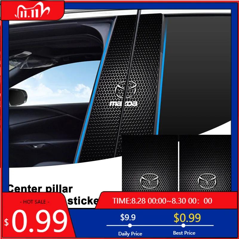 2025 Hot Car Emblem Center Pillar Sticker Auto Door Decorative Stickers Car Styling for Mazda 3 Axela 2020 BP CX-30 2021 Atenza