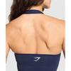 Gymshark Vital Seamless Halter Neck Tank Heavy Blue Marl B2c9l Ucw7