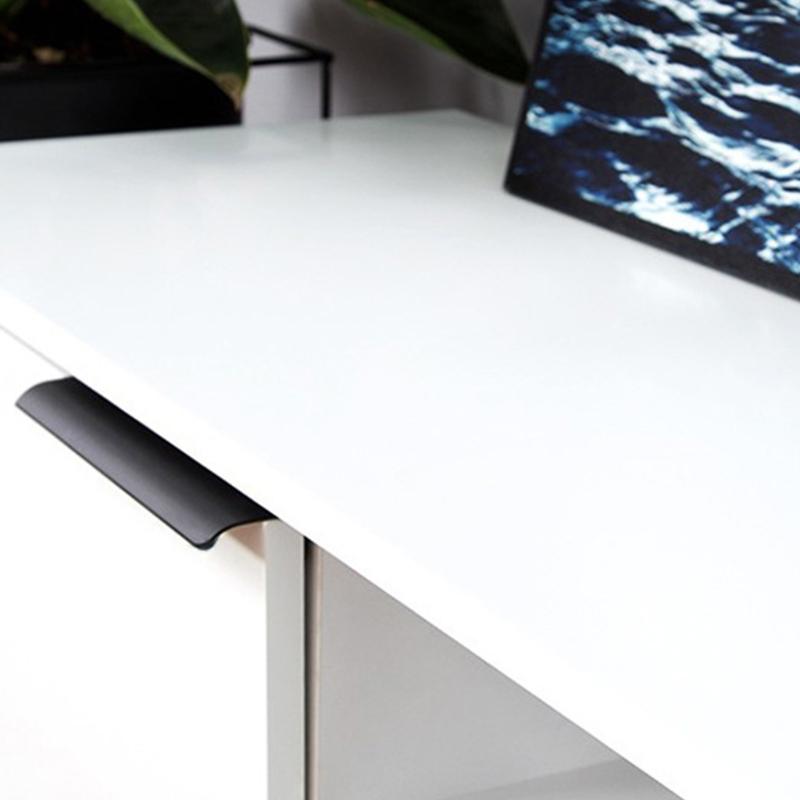 Aluminum Alloy Cabinet Drawer Handle Modern Furniture Hidden Long Handle Mount Finger Edge Pulls Nordic Concealed Handle