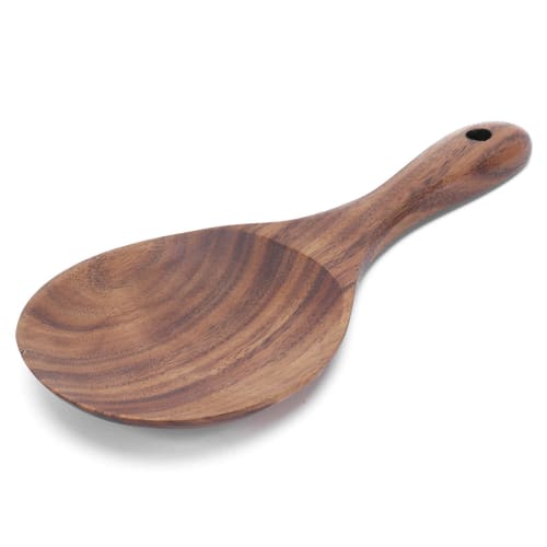 Non-stick Natural Wooden Rice Paddle, Shallow Round Head Rice Spoon, Kufooeyhnc98vm3