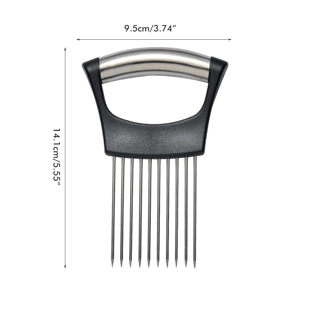 Stainless Steel Onion Holder Slicer Pin Kitchen Tool