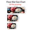 1Pcs Anti Fatigue Kitchen Rugs,   Flowers Print Waterproof Non-Slip Thick Cushioned Kitchen Mat Heavy Duty Comfort Standing Mat for Kitchen