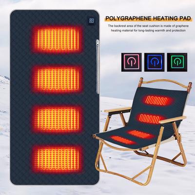 3 Level Heated Seats Cushion Relief Back And Joint Pain Foldable Design Intelligent Temperature Heating Pad For Car Office Seats