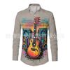 Men's Long Sleeve Floral Print Shirt, Casual Button-Down for Daily Wear