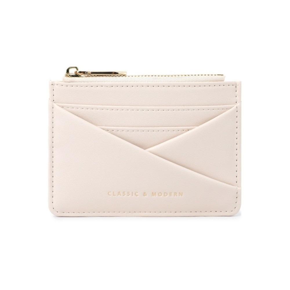 

Ультратонкий короткий кошелек однотонный кошелек для монет портативный картхолдер для улицы бежевый