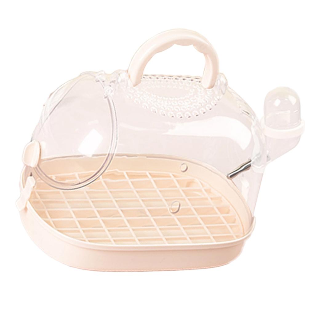 Ventilated Small Animal Carriers Cage with Top Airflows Clear View Design Water Bottle For Pet Monitoring Outdoor Trip