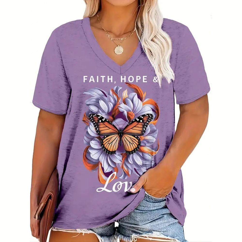 Dámská trička Kočky Tisk Ležérní Výstřih Krátký rukáv Volný Top Dámské Kreslené Oblečení Zvířata Móda Dívčí trička nadměrné velikosti