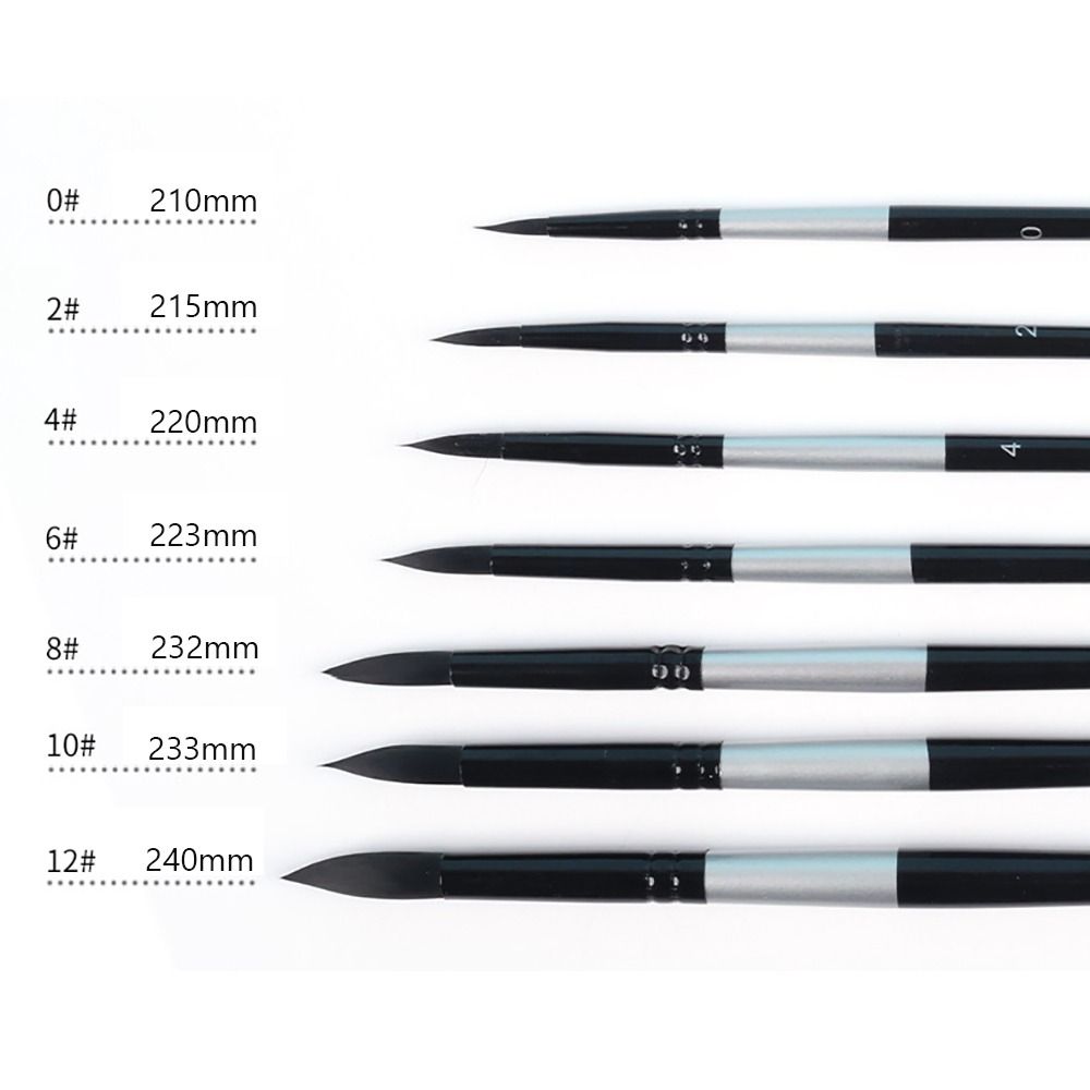 7Pcs/Set Beginner Artist Kit Watercolor Brush Squirrel Hair Bristles Paint Brushes Set  Studio